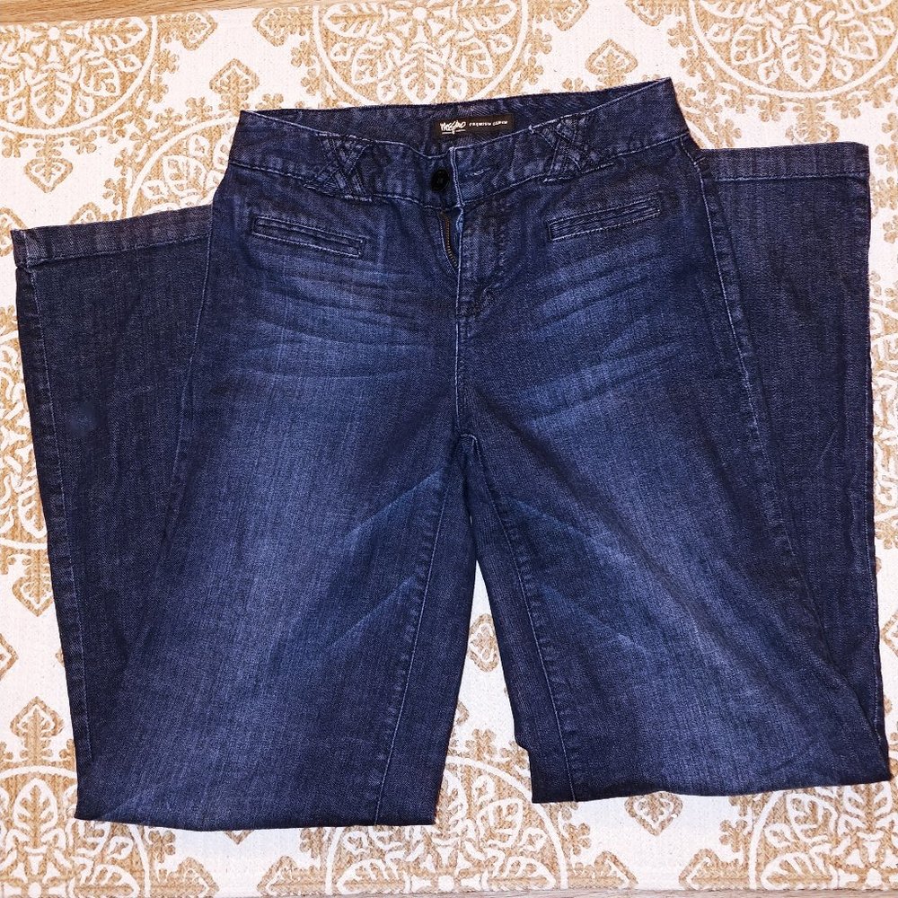 Mossimo Premium Denim Wide Leg Jeans 4 Dark Wash